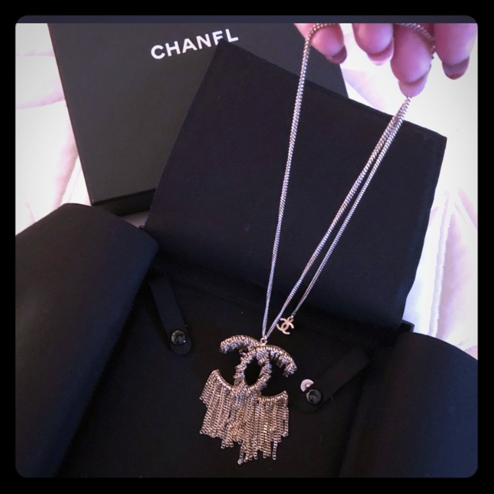 Chanel CC chain drop necklace